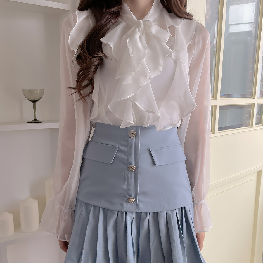 Women's Korean-style Chiffon Shirt Special-interest Design Top