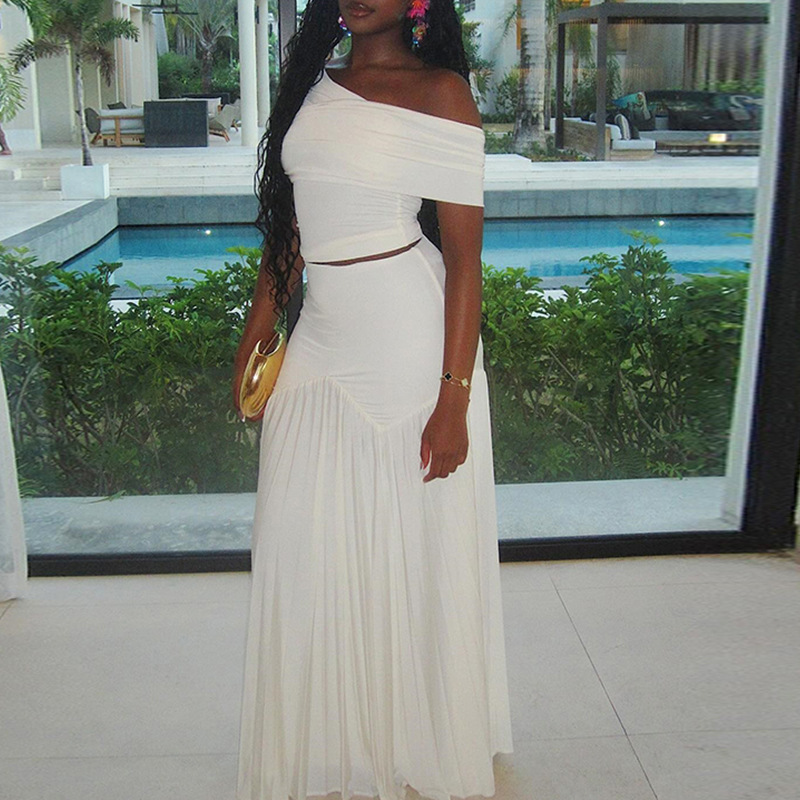 Women's Clothing Skirts Suit Sleeveless Off-shoulder