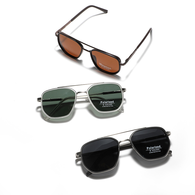 Polarized Sun Glasses Polygon Square Sunglasses - Image 4