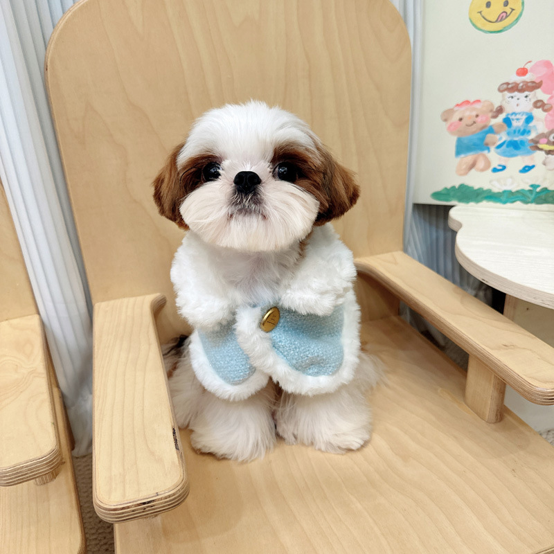 Pet Dog Autumnwinter Chanel-style Sleeping Warm Cape Blanket Clothing detail photo 6