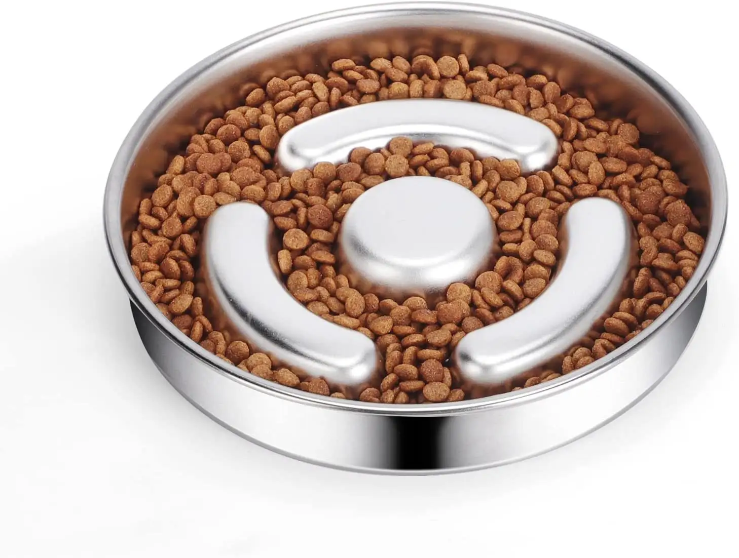 Pet Slow Feeding Bowl Stainless Steel Neck
