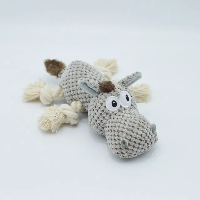 Donkey Cloth Velvet Dog Toy Creak Sound Gray Donkey - Shop at LoveMi