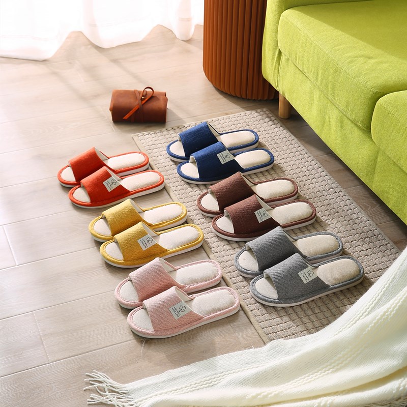Linen SlippersWomens Non-slip And Wear-resistant Slippers Mens