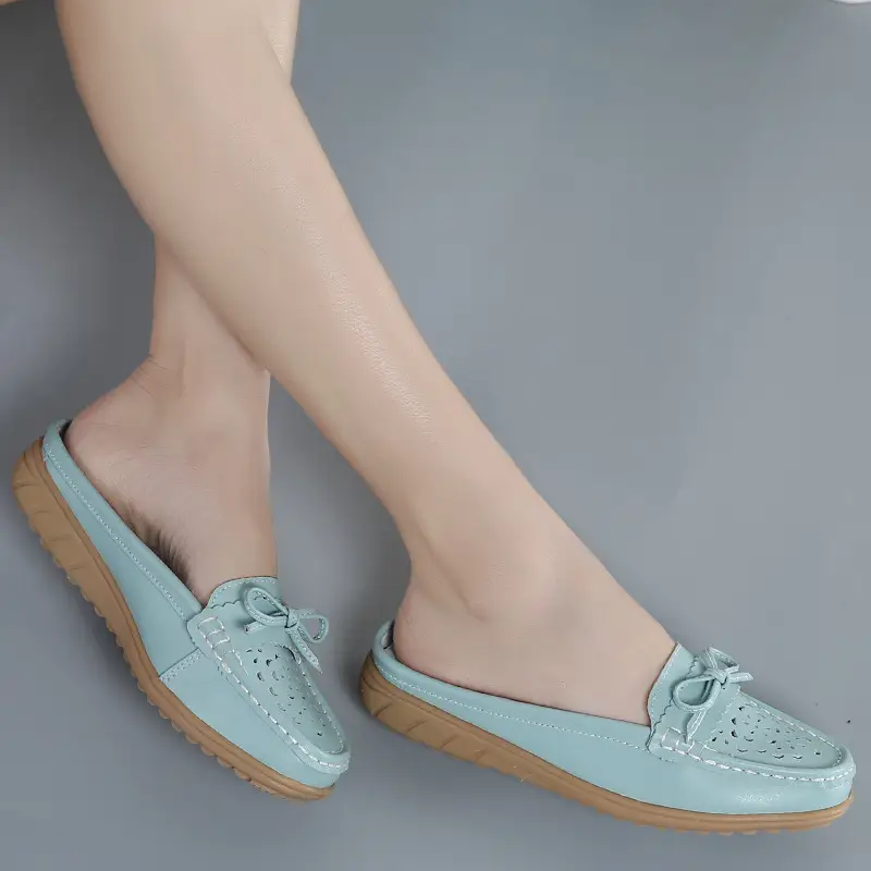 Women's Sandals, Non Slip And Wear-resistant, With A Toe Cap And A Half Trailer In Large Size
