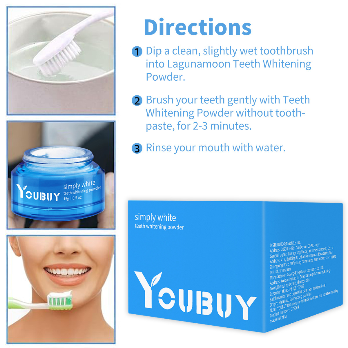 Title 8, YOUBUY Teeth Whitening Brightening Powder Reduc...