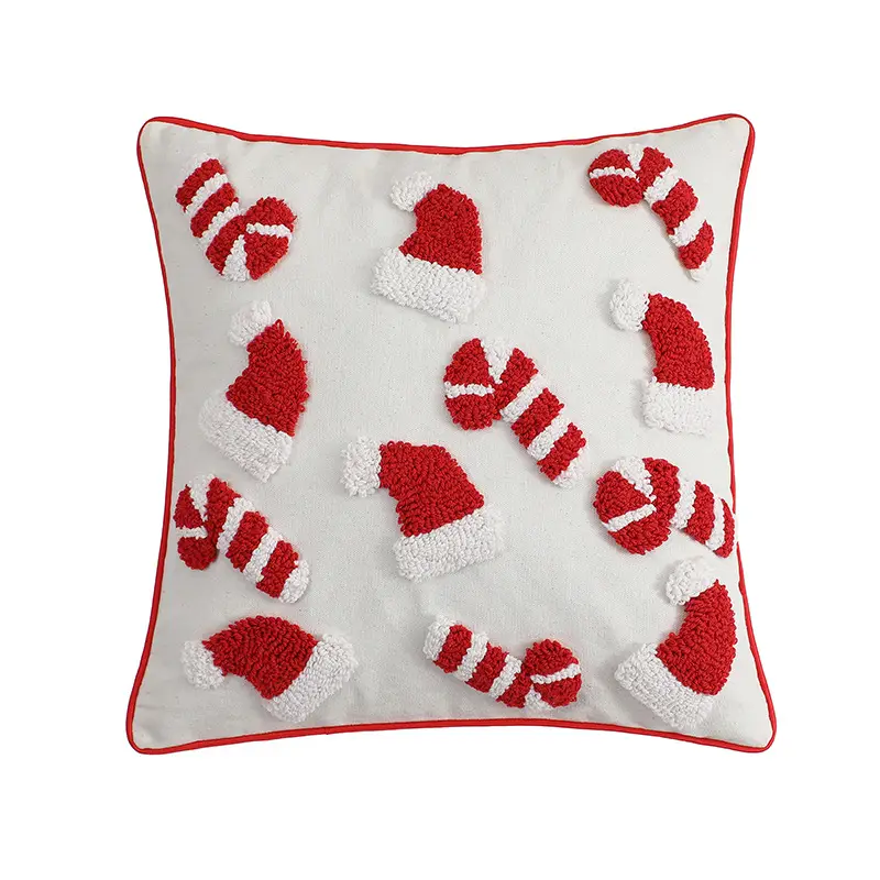 Modern Minimalist Christmas Tufted Pillow Cover