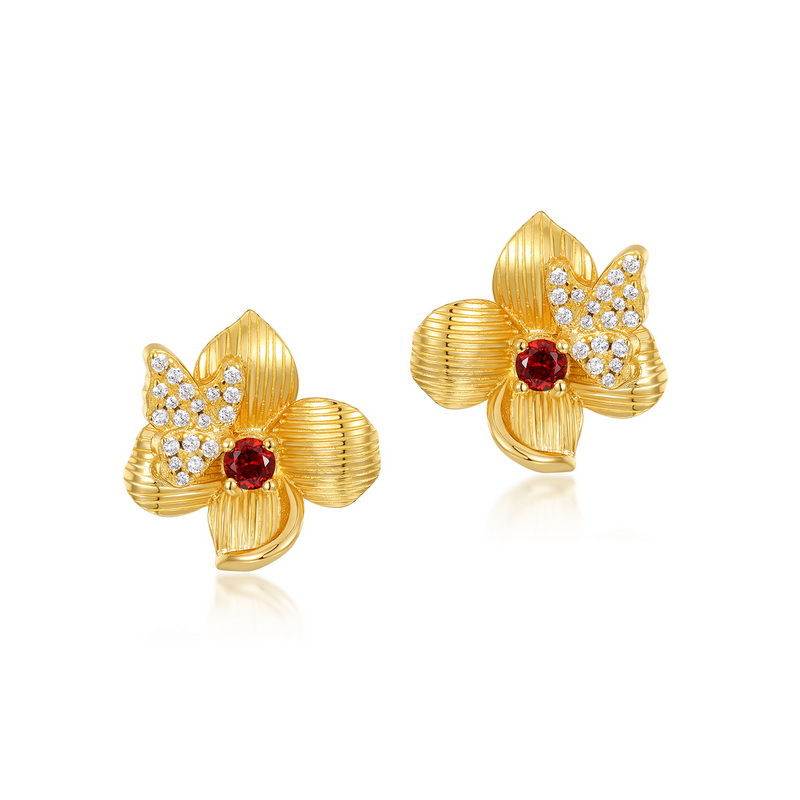 Women's Spring Garden Flower Stud Earrings