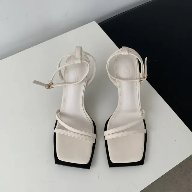 Women's Stiletto Heel Sandals Cream - Shop at LoveMi