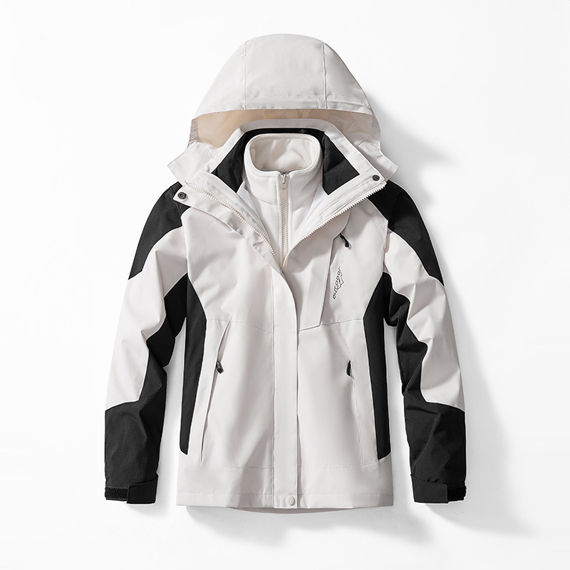 3-in-1 Mink-velvet Liner Two-piece Set Detachable Warm And Windproof Shell Jacket