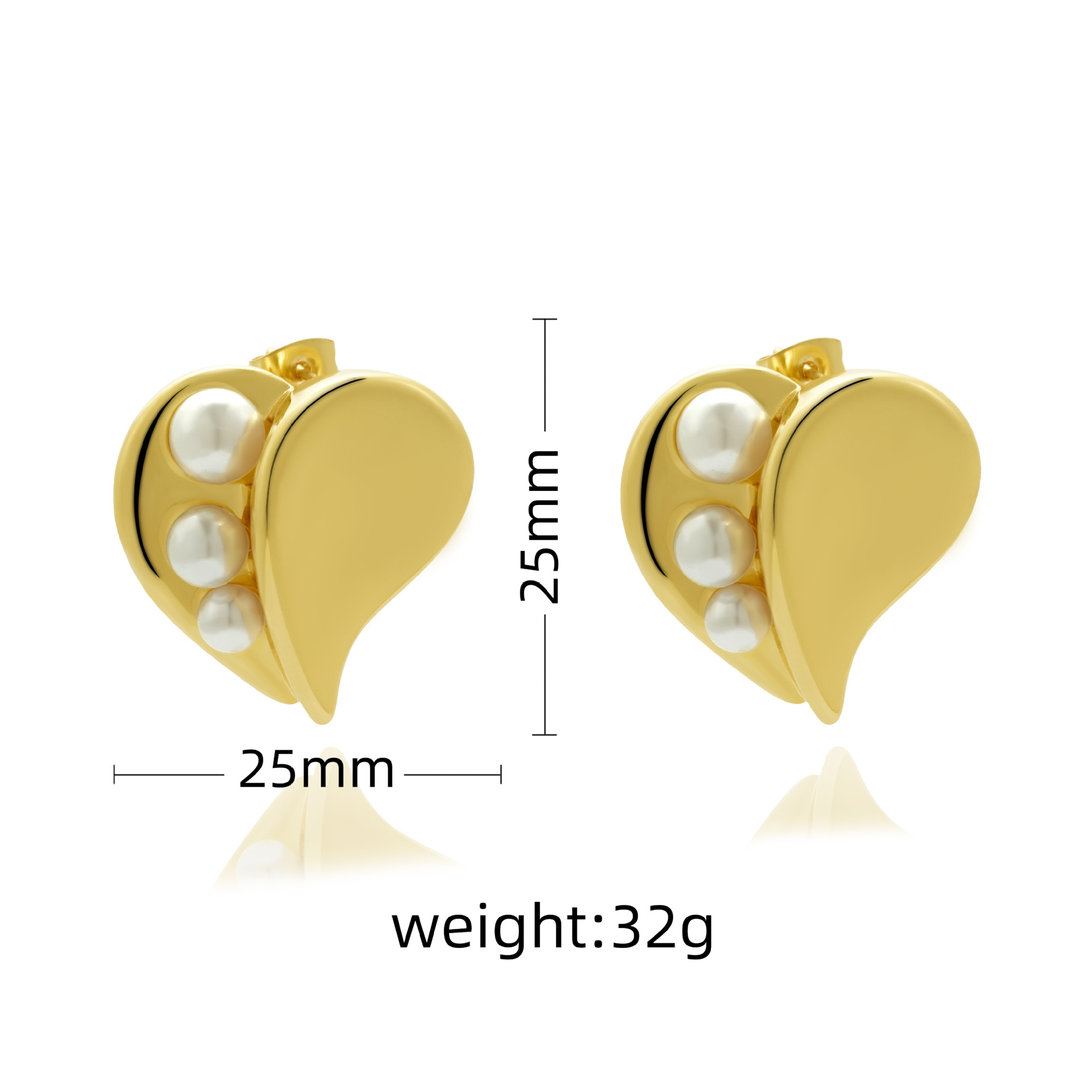 INS Style Pearl Stainless Steel Earrings High Sense