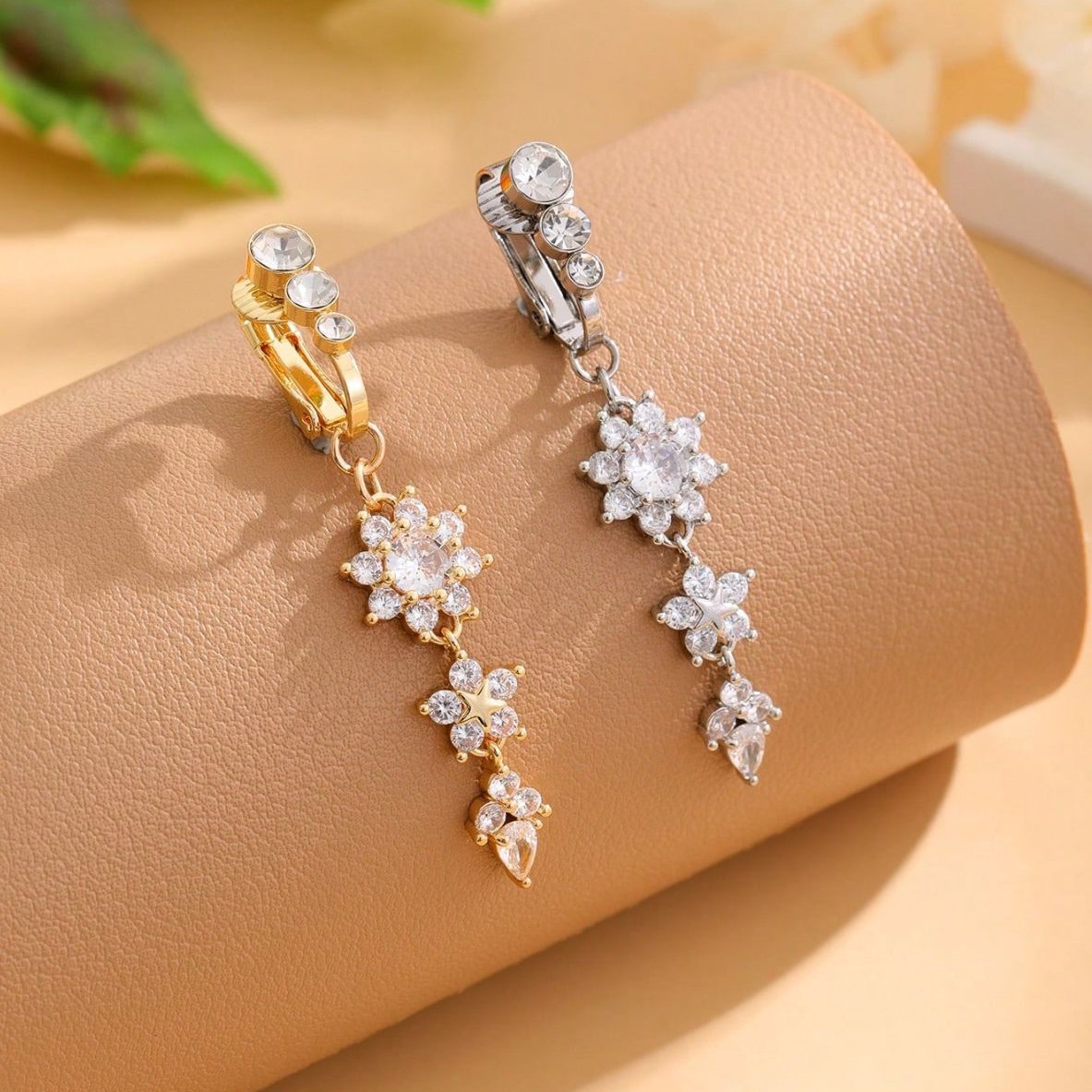 Round Zircon Navel Piercing Jewelry For Body Piercing