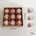 Antique Red 8Cm 9Pcs