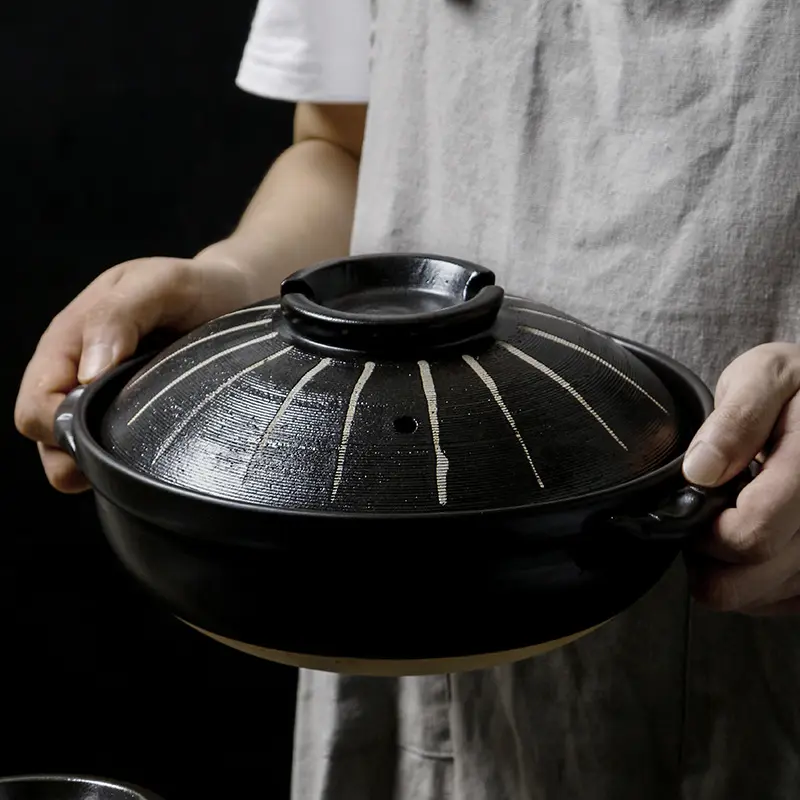 Slow Cooker Stew Pot Household Ceramic Braising