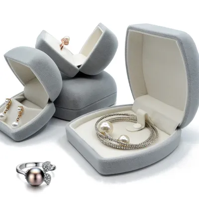 Velvet Cloth Big Belly Style Bread Oval Jewelry Box