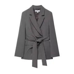 With Padded Shoulder Belt Suit Jacket Bloomers Suit - Picture Colour Top-Xs - View 1