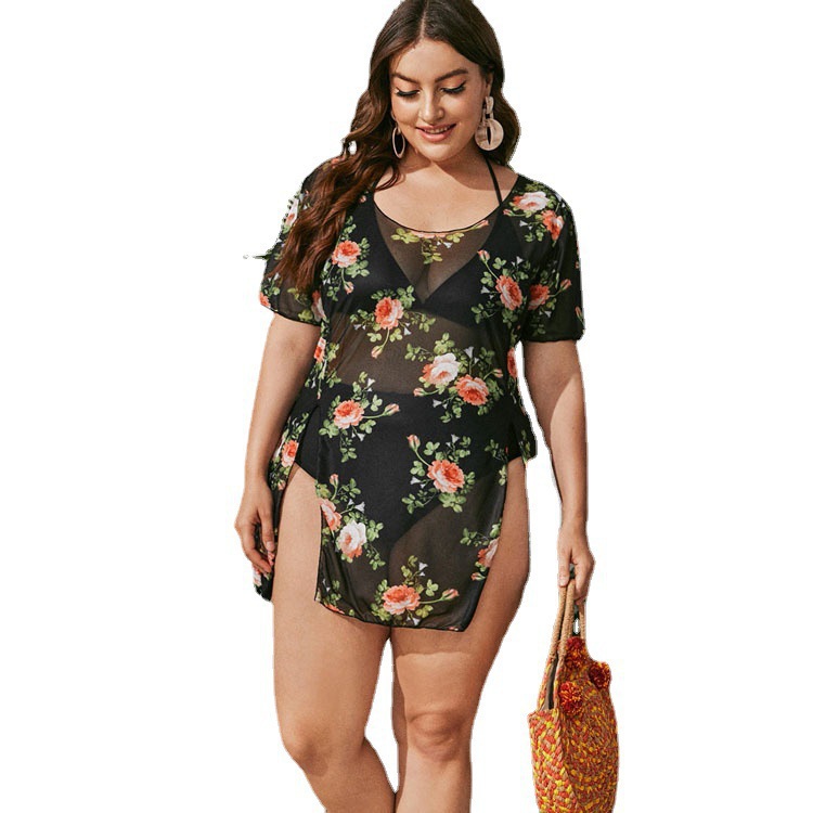 Plus Size Ladies Three-piece Set Swimsuit