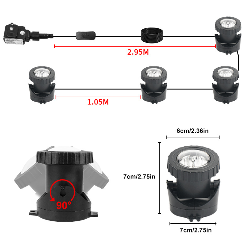 Outdoor US-standard Underwater Light Pedestal Style — foto 3