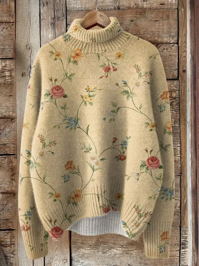 Women's New Floral Print Pullover Sweater 8Style - Shop at LoveMi