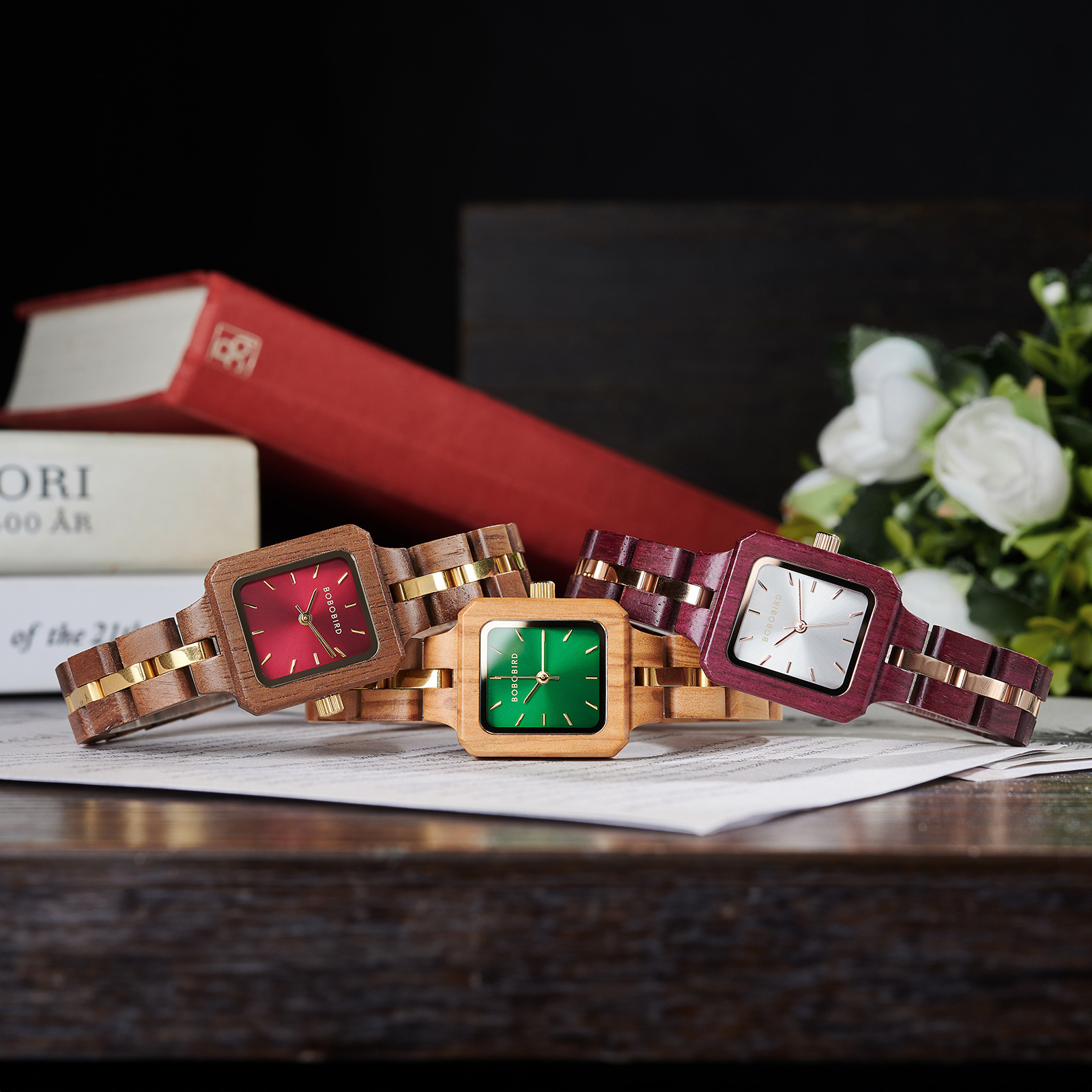 Wooden Watch Womens Three-Color Quartz Watch 4