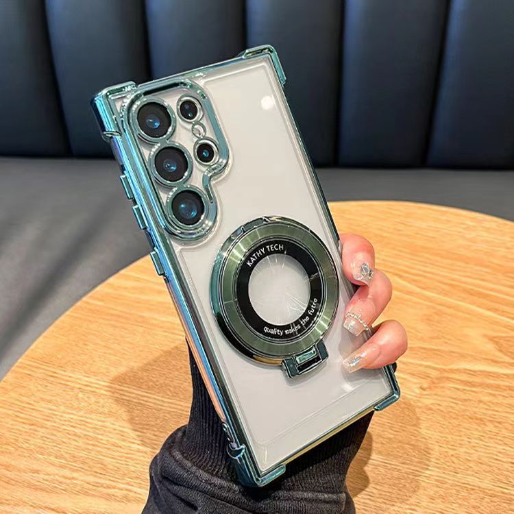 Transparent Airbag Phone Case With Drop-proof Stand And Magnetic Attachment