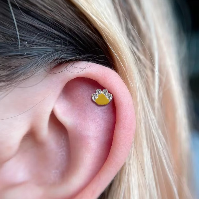 Titanium Beautiful Plug-in G23 Titanium Alloy Zircon Small Exquisite Puncture Labret