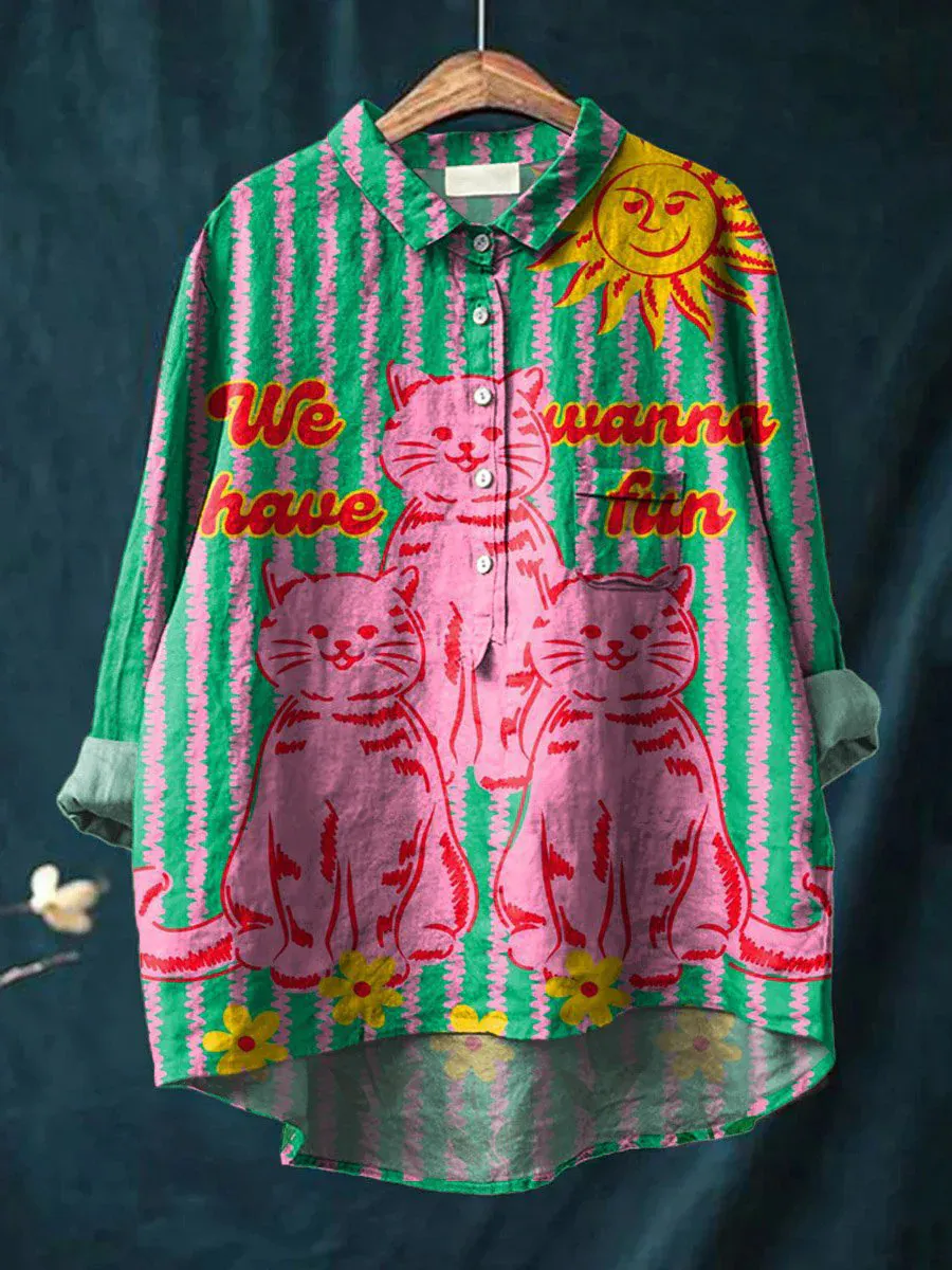 Fashion High-grade Graffiti 3D Digital Printing Lapel Shirt - 5 Colours-L