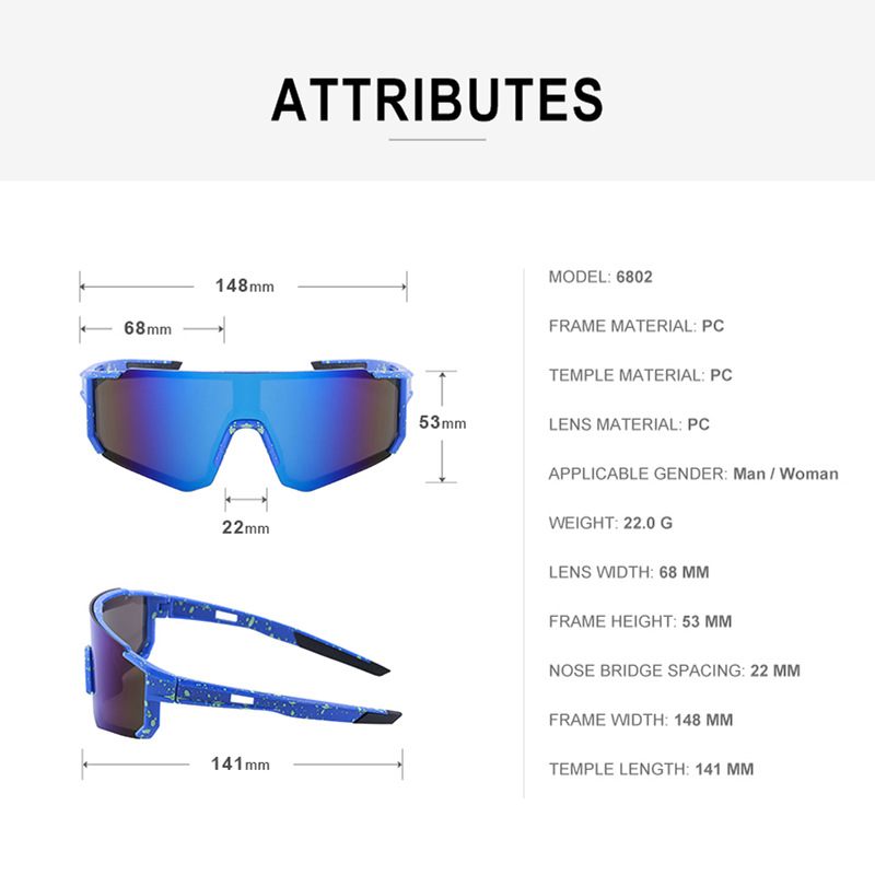 Euro-American Co-branded Colorful Outdoor Cycling Sports Sunglasses
