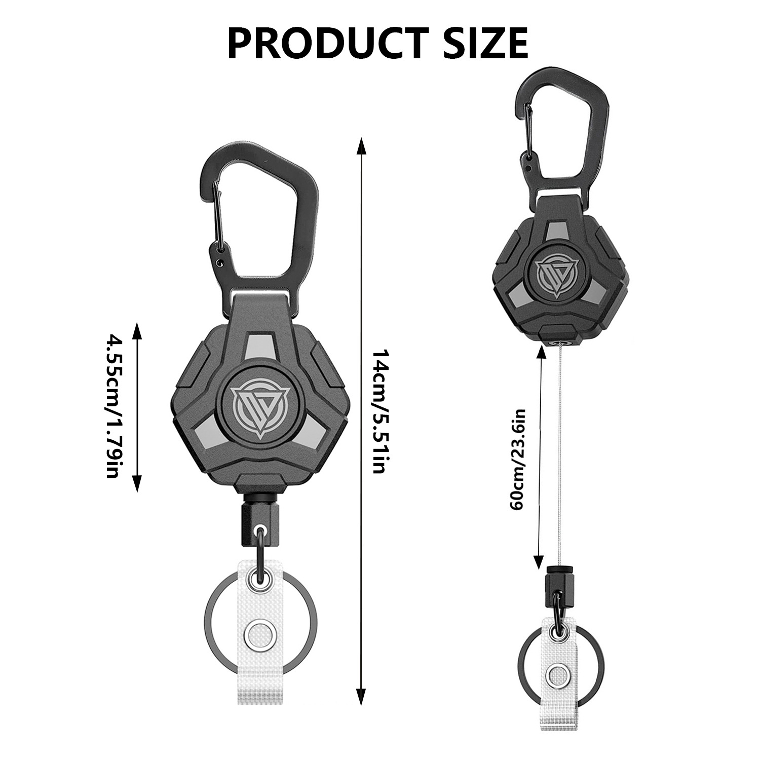 Polygon High-Elasticity Telescopic Keychain