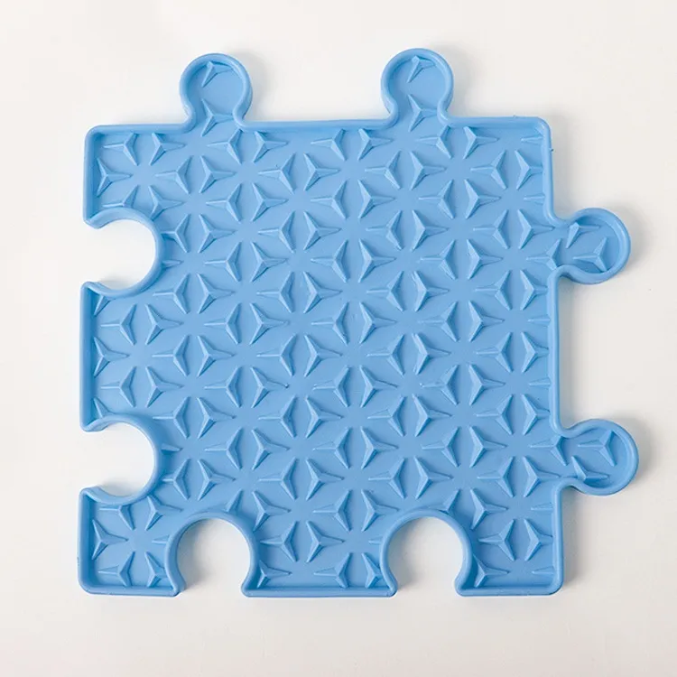 Pet Silica Gel Sucker Lick Mat - Blue