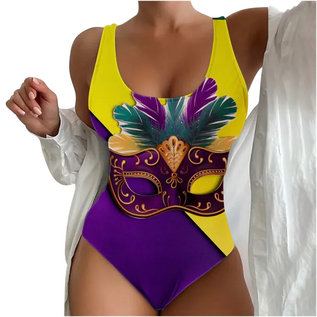 Women's Seaside Beach Swimsuit 3D Contrast Color One piece Swimsuit 037Color - Shop at LoveMi