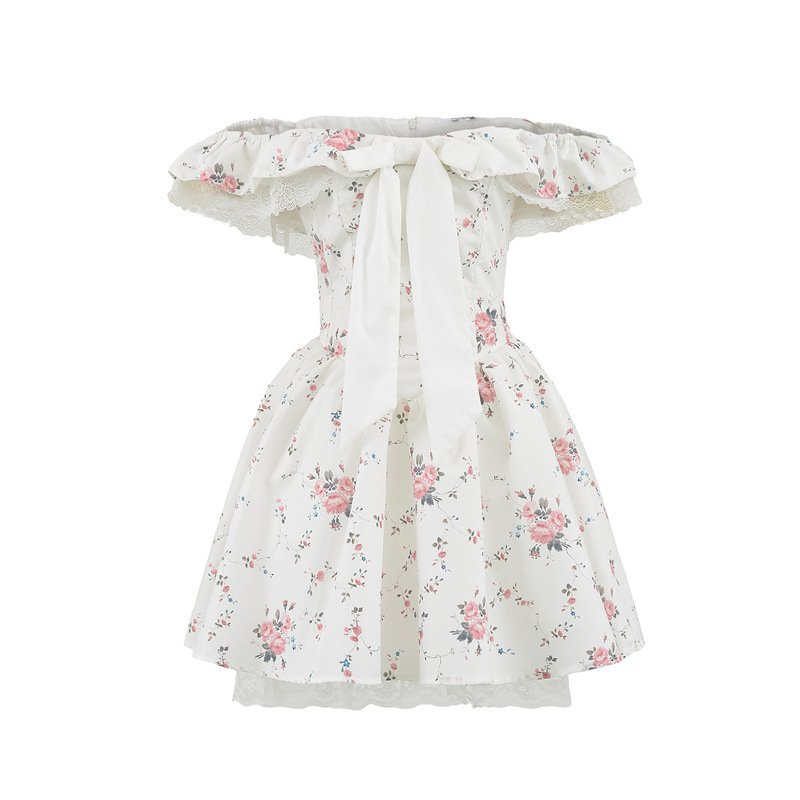 Sexy Pure Desire French Court Bow Collar Short Dress - Shop at LoveMi