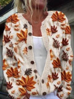 3D Digital Printing Cardigan Knitted Coat Women's Clothing - Hzl202430286 - View 1