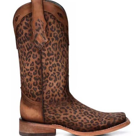 Leopard Print Mid-Calf Boots