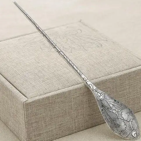 Simple S925 Silver Antique Style Elegant Hairpin
