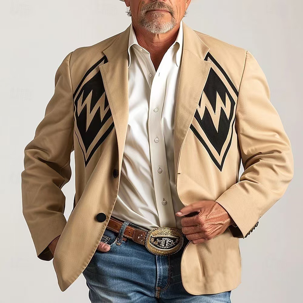 Men's Casual Suit Digital Print Jacket