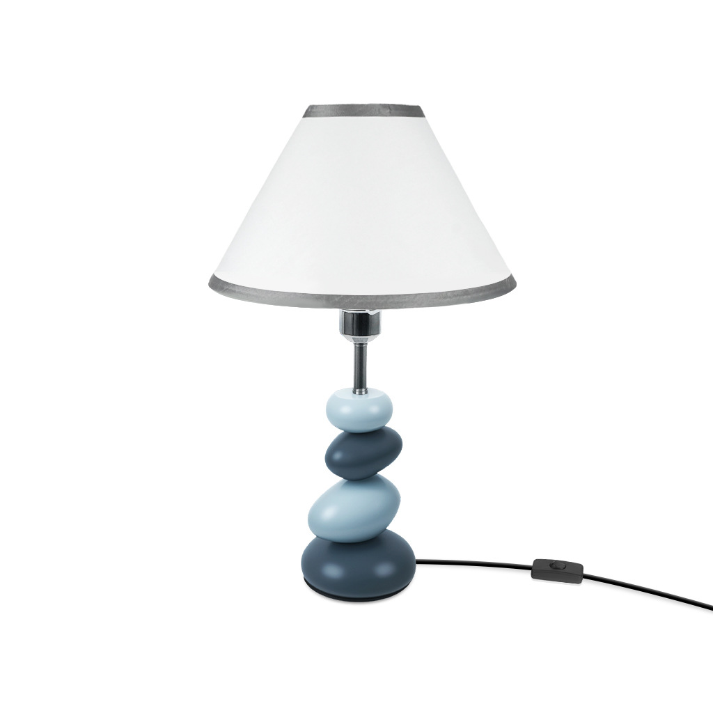 Pebble-Stacked Table Lamp