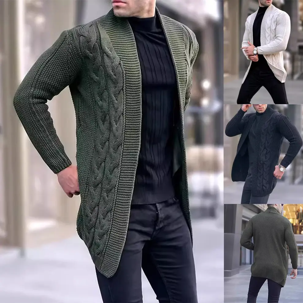 Mens Casual Cardigan Sweater