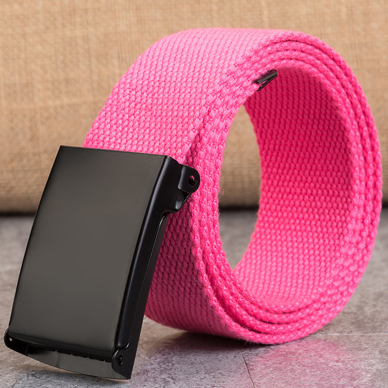 Snap-Clasp Canvas Mens Candy-Colored Belt