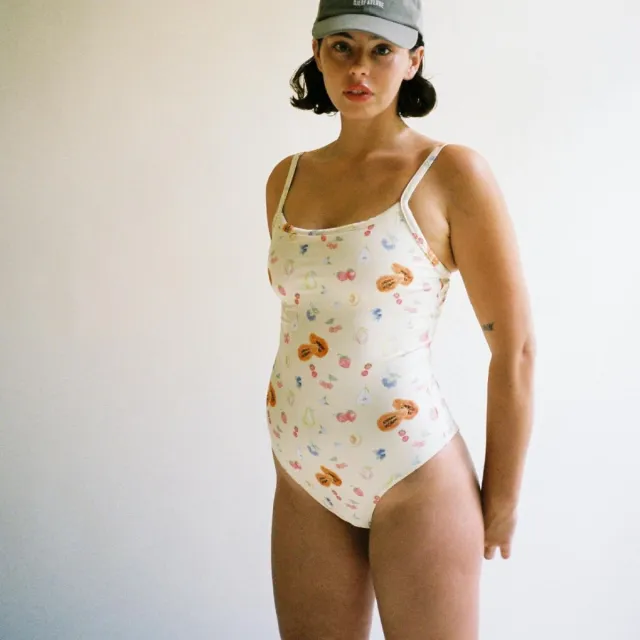 European And American Sexy Printed One piece Swimsuit Backless Sportswear Yellow - Shop at LoveMi