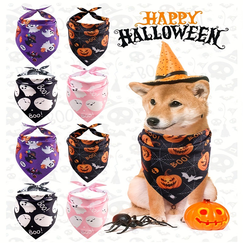 Halloween Pet Bandana With Bow Tie For Dogs And Cats detail photo 2