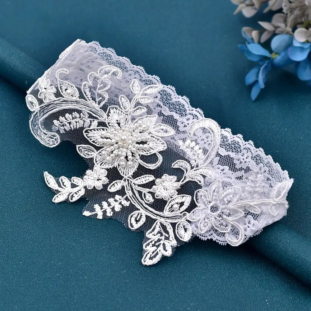 Sexy Lace Flower Pearl Leg Ring