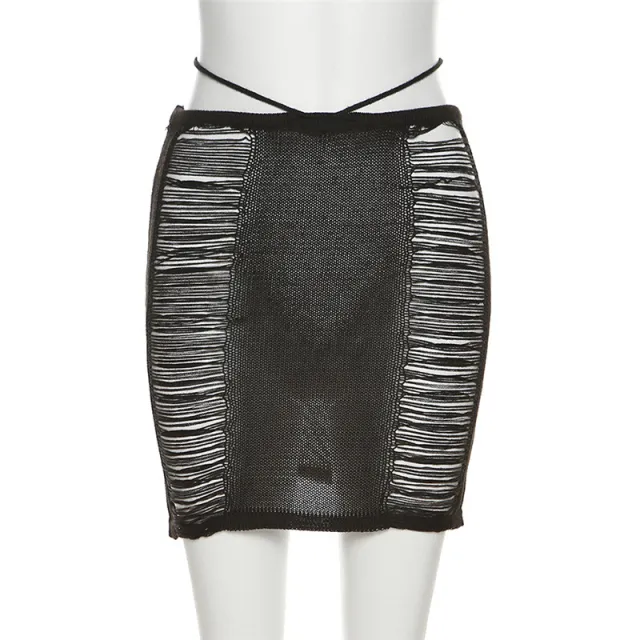 Top High Waist Skirt Outfit Women Black - Shop at LoveMi