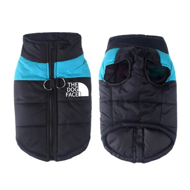 Waterproof Dog Clothes Pet Coat Winter Thermal Vest Blue - Shop at LoveMi