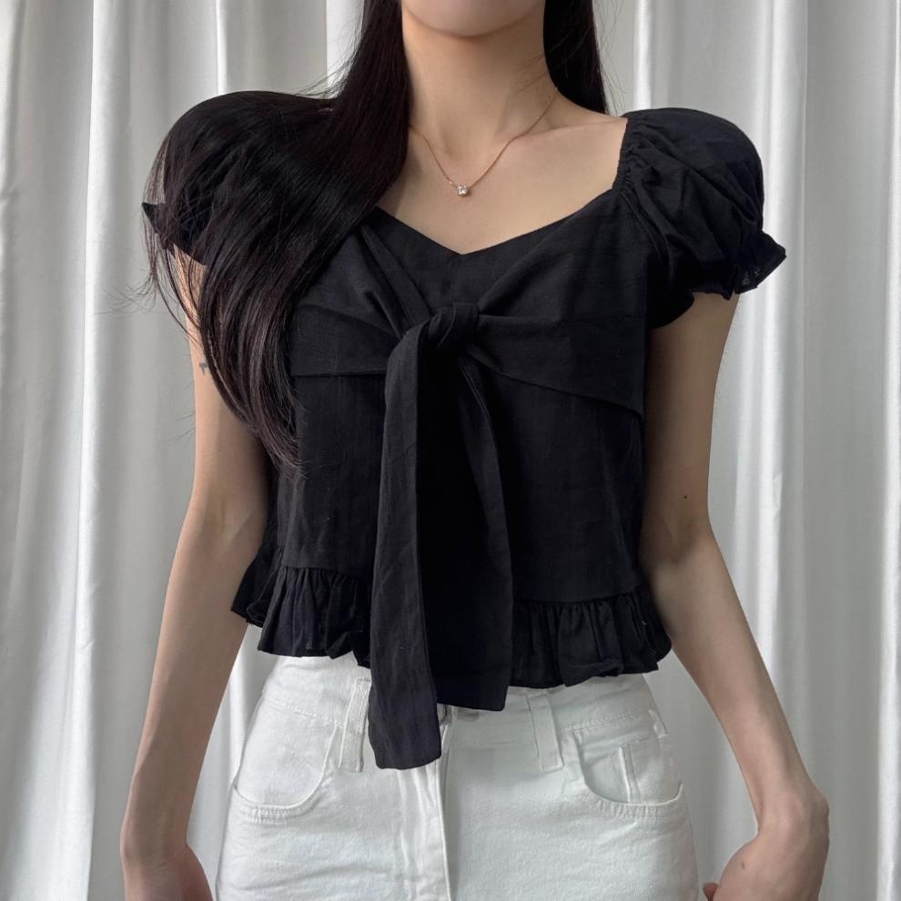 Bow-tied Ruffled Frill Puffed-sleeve Shirt 21 aaaa92f1 5d03 42d0 b8ee e732b550381d
