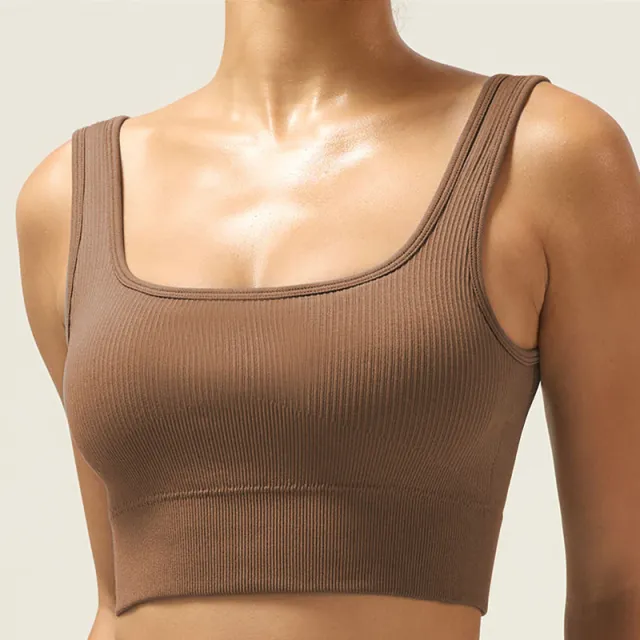 Female Thread Yoga Vest Top Coffee - Shop at LoveMi