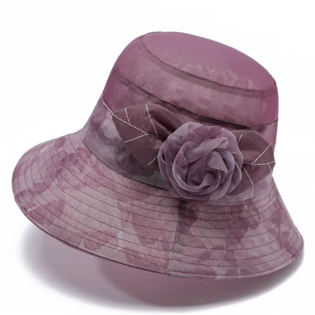 Hat Female Summer Ice Silk Sun Hat Middle aged Mother Sun Protection Purple - Shop at LoveMi