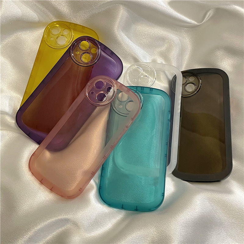 Title 1, Simple Solid Color Transparent Mobile Phone Cas...