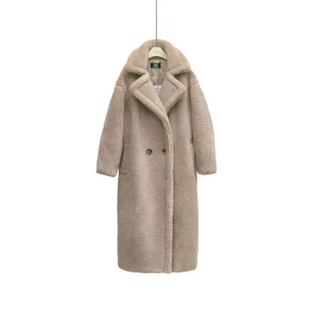 Womens Long Cashmere Like Coat Brown - Shop at LoveMi