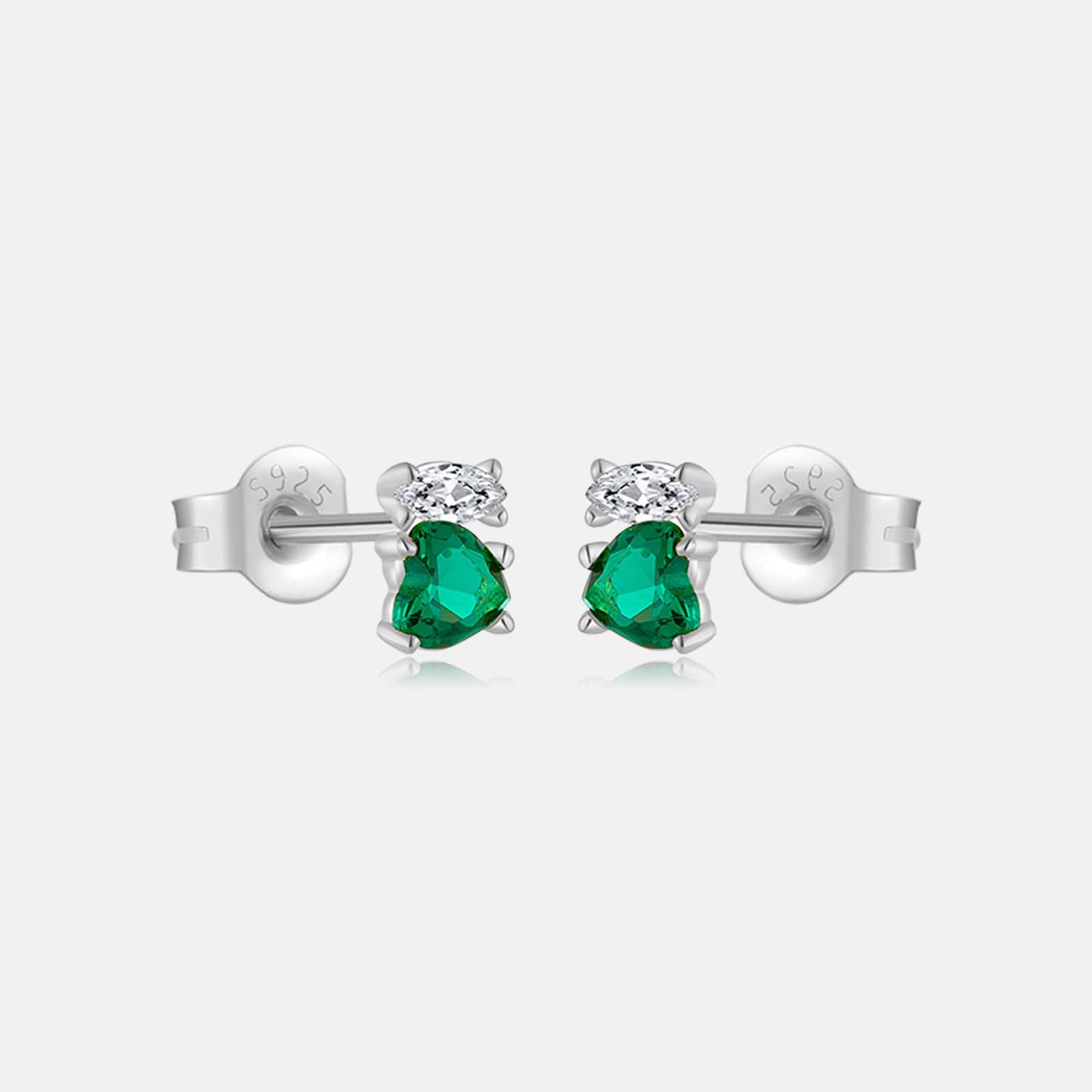 Korean Style Small Personality Stud Earrings Zircon S925 Silver