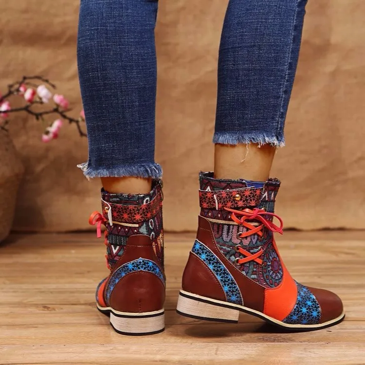 Title 3, Womens Patchwork Lady Martins Boots. Experien...